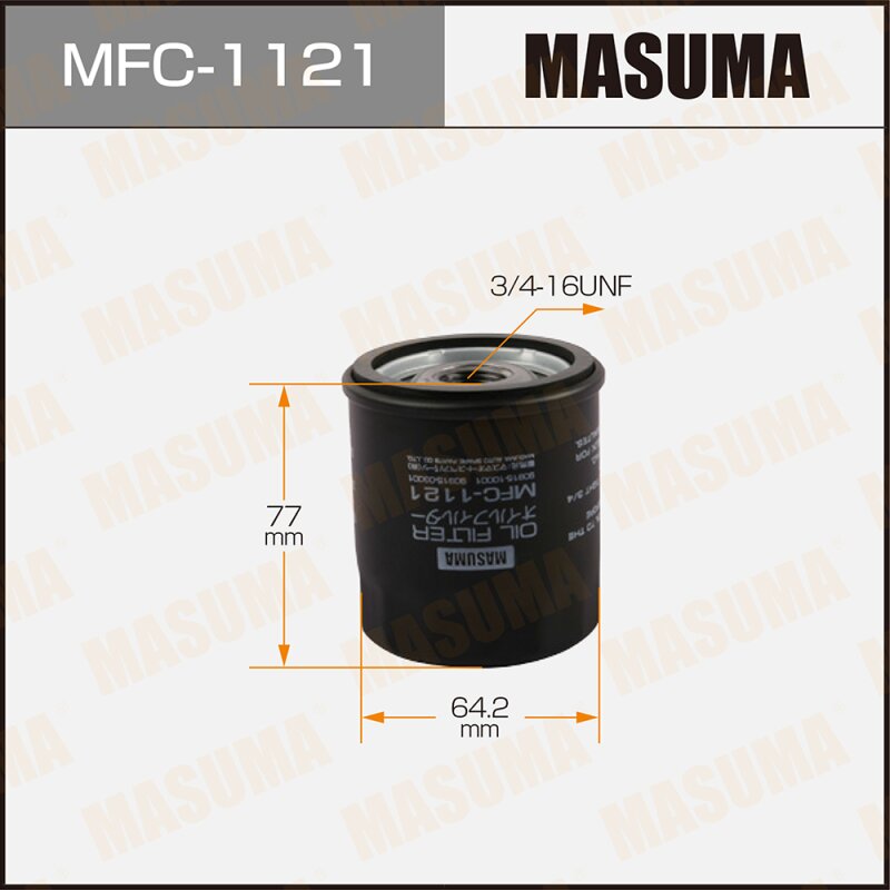 

Фильтр масляный Masuma C-110, арт. MFC-1121