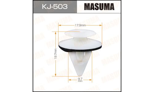 Клипса крепёжная деталей кузова Masuma, для Lexus, Toyota, арт. KJ-503