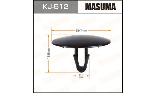 Клипса крепёжная шумоизоляции капота Masuma, для Toyota, арт. KJ-512