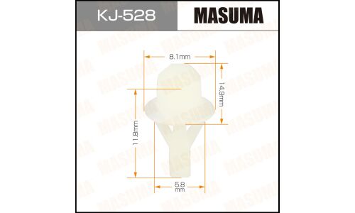 Клипса крепёжная уплотнителей капота Masuma, для Mazda, арт. KJ-528