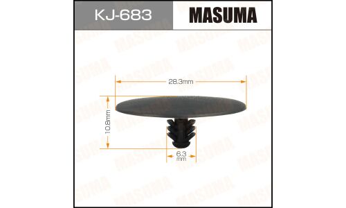 Клипса крепёжная шумоизоляции капота Masuma, для Nissan, арт. KJ-683