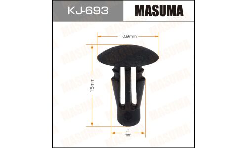Клипса крепёжная уплотнителей дверей Masuma, для Nissan, арт. KJ-693
