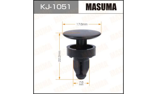 Клипса крепёжная панели под дворниками Masuma, для Honda, арт. KJ-1051