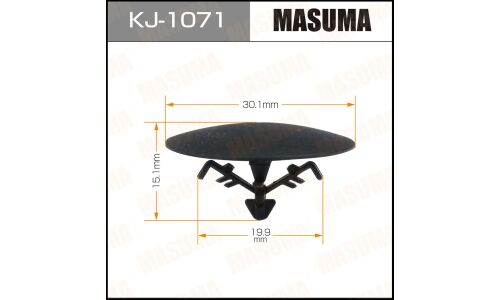 Клипса крепёжная шумоизоляции капота Masuma, для Honda, арт. KJ-1071