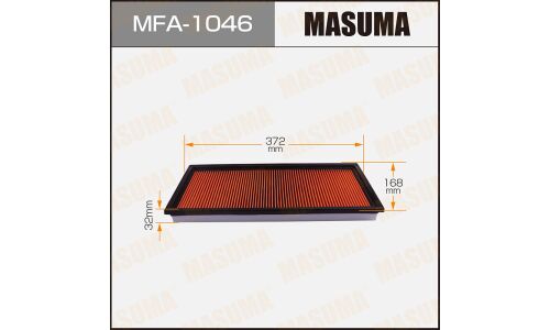 Фильтр воздушный Masuma A-923, с масляной пропиткой, арт. MFA-1046