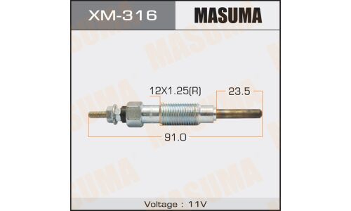 Свеча накаливания Masuma (4DR7), арт. XM-316