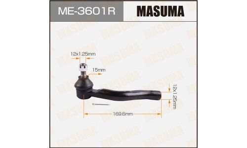 Наконечник рулевой тяги Masuma, правый, арт. ME-3601R