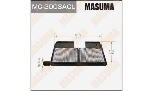 Фильтр салонный Masuma AC-1880A угольный, арт. MC-2003ACL