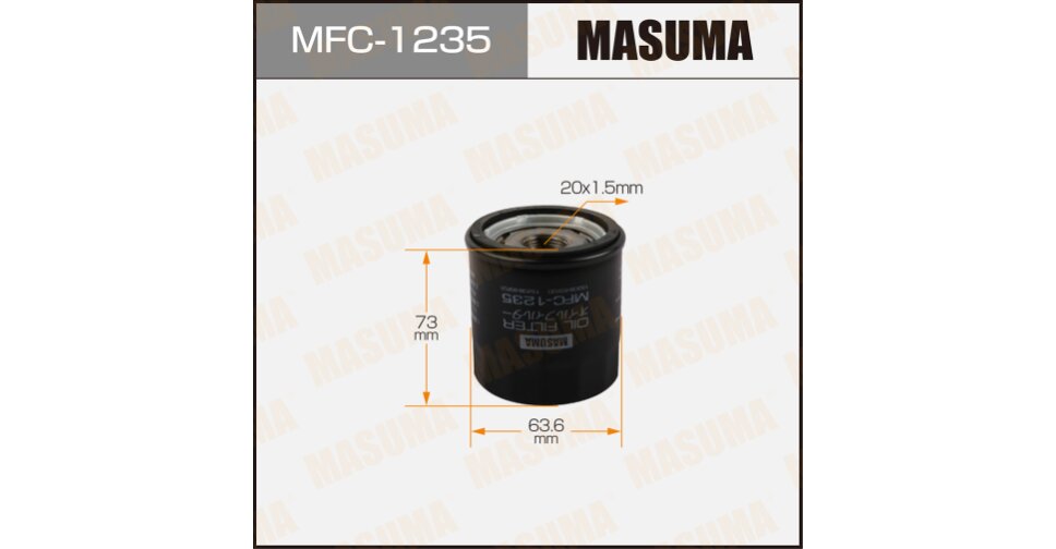 MASUMA MFC-1235. Купить фильтр масляный masuma c-224, арт. mfc-1235 по ...