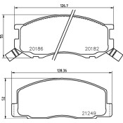 Колодки тормозные дисковые Nisshinbo передние, комплект на ось (4 шт), арт. NP1078 (PF-1216)