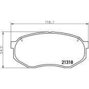 Колодки тормозные дисковые Nisshinbo передние, комплект на ось (4 шт), арт. NP1010 (PF-1246)