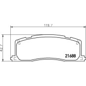 Колодки тормозные дисковые Nisshinbo задние, комплект на ось (4 шт), арт. NP1074 (PF-1274)