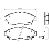 Колодки тормозные дисковые Nisshinbo передние, комплект на ось (4 шт), арт. NP1000 (PF-1322)