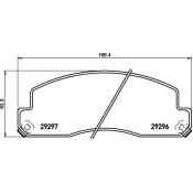 Колодки тормозные дисковые Nisshinbo передние, комплект на ось (4 шт), арт. NP1100 (PF-1329)
