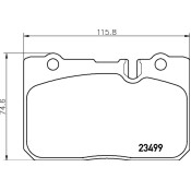 Колодки тормозные дисковые Nisshinbo передние, комплект на ось (4 шт), арт. NP1063 (PF-1370)