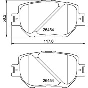 Колодки тормозные дисковые Nisshinbo передние, комплект на ось (4 шт), арт. NP1021 (PF-1430)
