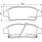 Колодки тормозные дисковые Nisshinbo задние, комплект на ось (4 шт), арт. NP1042 (PF-1449)
