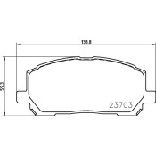 Колодки тормозные дисковые Nisshinbo передние, комплект на ось (4 шт), арт. NP1041 (PF-1457)