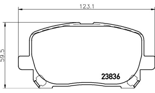 Колодки тормозные дисковые Nisshinbo передние, комплект на ось (4 шт), арт. NP1009 (PF-1470)