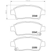 Колодки тормозные дисковые Nisshinbo передние, комплект на ось (4 шт), арт. NP1007 (PF-1471)