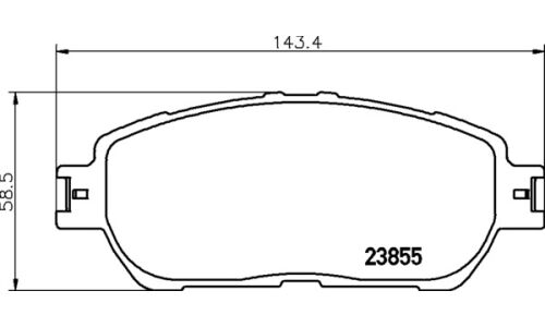 Колодки тормозные дисковые Nisshinbo передние, комплект на ось (4 шт), арт. NP1024 (PF-1480)