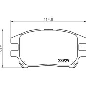 Колодки тормозные дисковые Nisshinbo передние, комплект на ось (4 шт), арт. NP1076 (PF-1481)