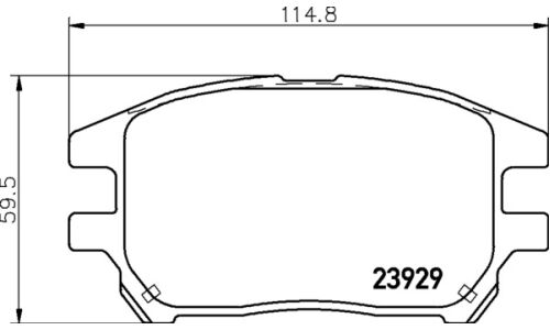 Колодки тормозные дисковые Nisshinbo передние, комплект на ось (4 шт), арт. NP1076 (PF-1481)