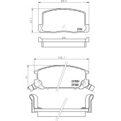 Колодки тормозные дисковые Nisshinbo задние, комплект на ось (4 шт), арт. NP1149 (PF-1496)