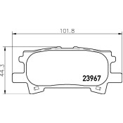 Колодки тормозные дисковые Nisshinbo задние, комплект на ось (4 шт), арт. NP1028 (PF-1498)