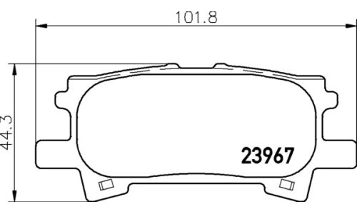 Колодки тормозные дисковые Nisshinbo задние, комплект на ось (4 шт), арт. NP1028 (PF-1498)