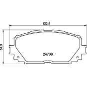 Колодки тормозные дисковые Nisshinbo передние, комплект на ось (4 шт), арт. NP1060 (PF-1518)