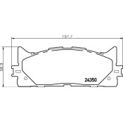 Колодки тормозные дисковые Nisshinbo передние, комплект на ось (4 шт), арт. NP1015 (PF-1521)