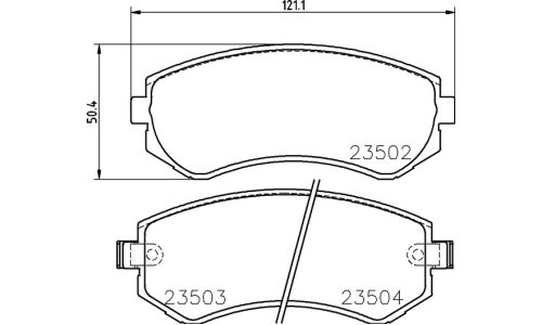 Колодки тормозные дисковые Nisshinbo передние, комплект на ось (4 шт), арт. NP2015 (PF-2199)
