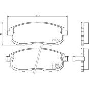Колодки тормозные дисковые Nisshinbo передние, комплект на ось (4 шт), арт. NP2002 (PF-2201A)