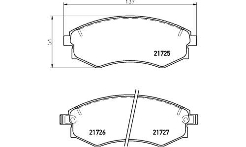 Колодки тормозные дисковые Nisshinbo передние, комплект на ось (4 шт), арт. NP6054 (PF-2245)