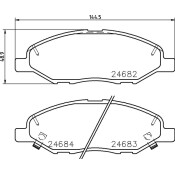 Колодки тормозные дисковые Nisshinbo передние, комплект на ось (4 шт), арт. NP2012 (PF-2452)