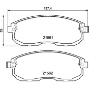 Колодки тормозные дисковые Nisshinbo передние, комплект на ось (4 шт), арт. NP2005 (PF-2474)