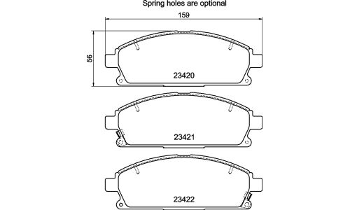 Колодки тормозные дисковые Nisshinbo передние, комплект на ось (4 шт), арт. NP2009 (PF-2531)