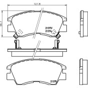 Колодки тормозные дисковые Nisshinbo передние, комплект на ось (4 шт), арт. NP3000 (PF-3172)
