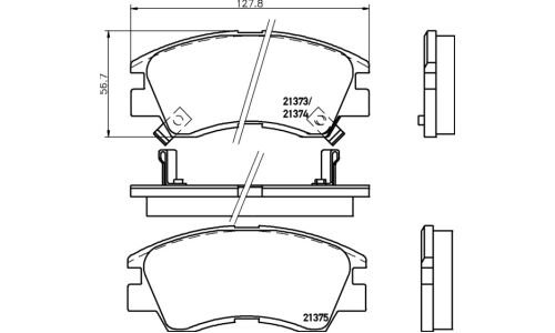 Колодки тормозные дисковые Nisshinbo передние, комплект на ось (4 шт), арт. NP3000 (PF-3172)