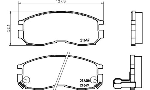 Колодки тормозные дисковые Nisshinbo передние, комплект на ось (4 шт), арт. NP3017 (PF-3271)