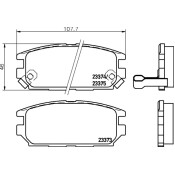 Колодки тормозные дисковые Nisshinbo задние, комплект на ось (4 шт), арт. NP3034 (PF-3272)