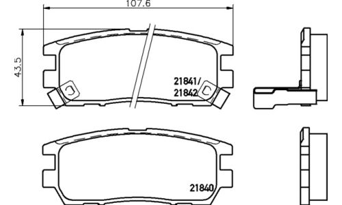 Колодки тормозные дисковые Nisshinbo задние, комплект на ось (4 шт), арт. NP3002 (PF-3280)