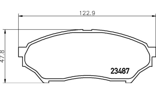 Колодки тормозные дисковые Nisshinbo передние, комплект на ось (4 шт), арт. NP3015 (PF-3417)
