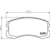 Колодки тормозные дисковые Nisshinbo передние, комплект на ось (4 шт), арт. NP3005 (PF-3462)