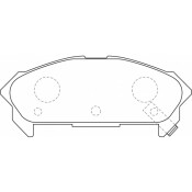 Колодки тормозные дисковые Nisshinbo передние, комплект на ось (4 шт), арт. PF-4296