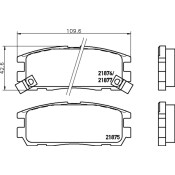 Колодки тормозные дисковые Nisshinbo задние, комплект на ось (4 шт), арт. NP4002 (PF-4299)