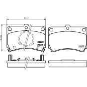 Колодки тормозные дисковые Nisshinbo передние, комплект на ось (4 шт), арт. NP5001 (PF-5138)