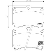Колодки тормозные дисковые Nisshinbo передние, комплект на ось (4 шт), арт. NP5010 (PF-5232)