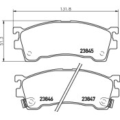 Колодки тормозные дисковые Nisshinbo передние, комплект на ось (4 шт), арт. NP5003 (PF-5239)